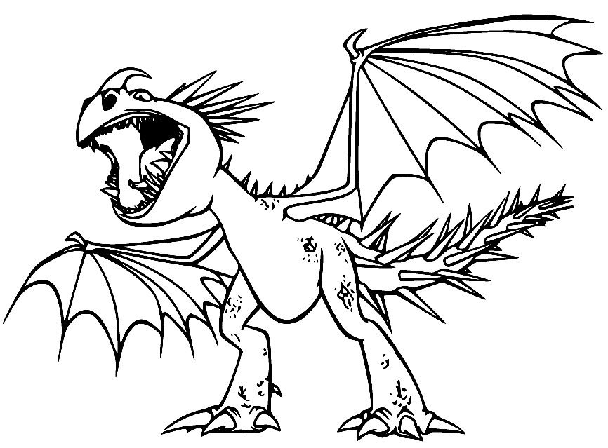 Cute stormfly dragon coloring page