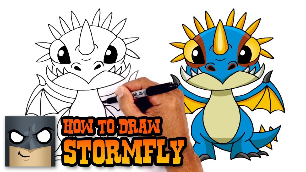 How to draw a dragon storfly how to train your dragon