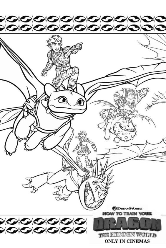 Free printable how to train your dragon coloring pages