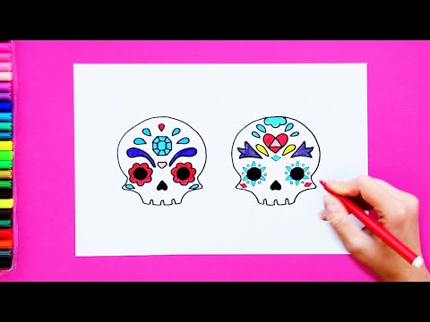 How to draw calavera sugar skull â halloween