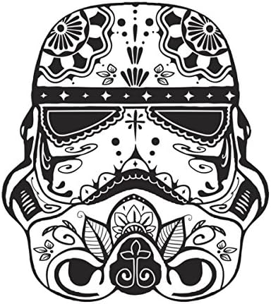 Stormtrooper sugar skull originalstickers set of two x stickers laptop car truck size inches on longer side sports outdoors