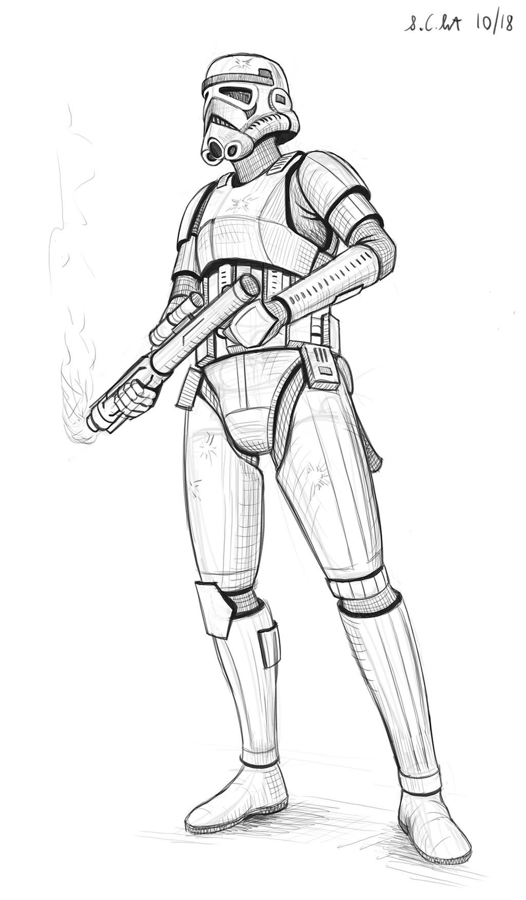 Stormtrooper sketch by samo on