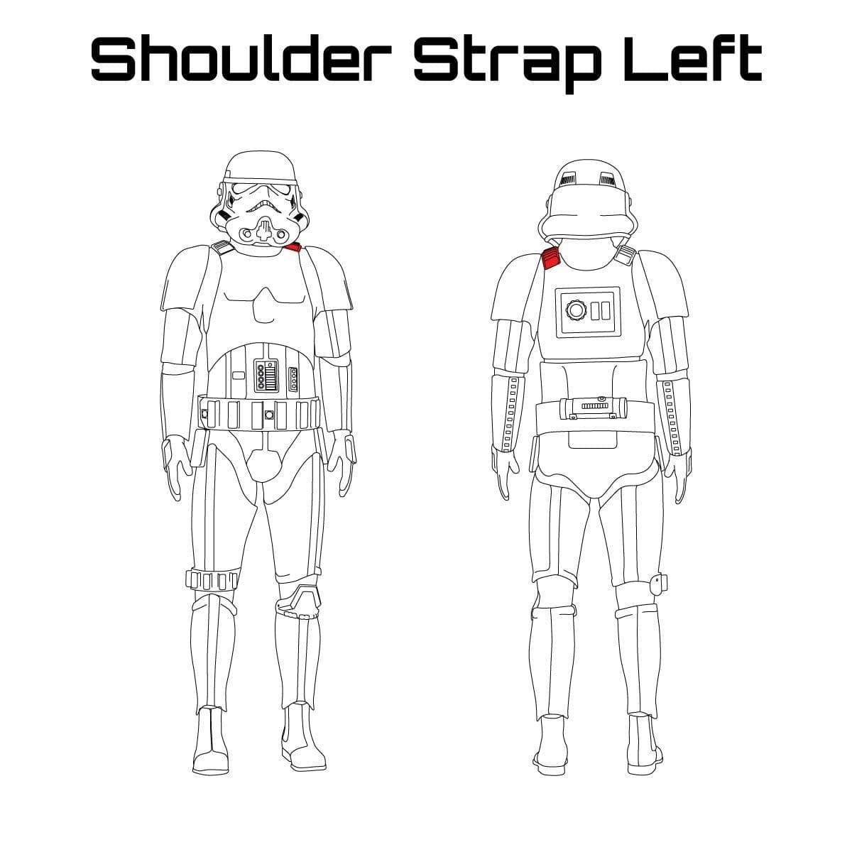 Original stormtrooper armour parts shoulder strap left