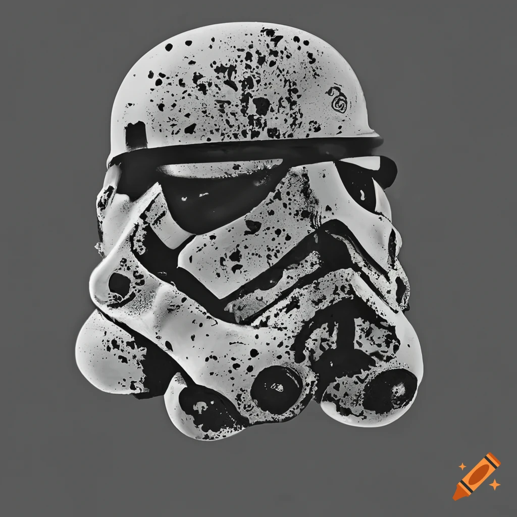 A black and white star wars coloring page on