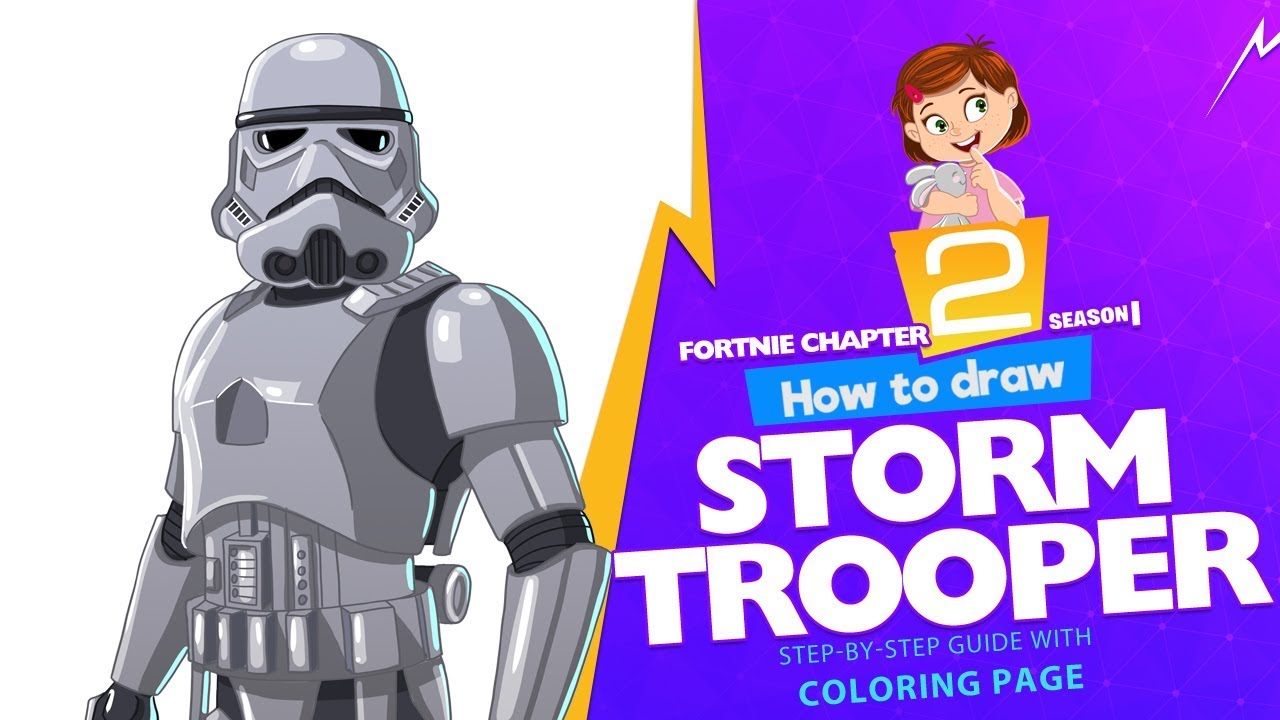 How to draw stortrooper fortnite chapter step