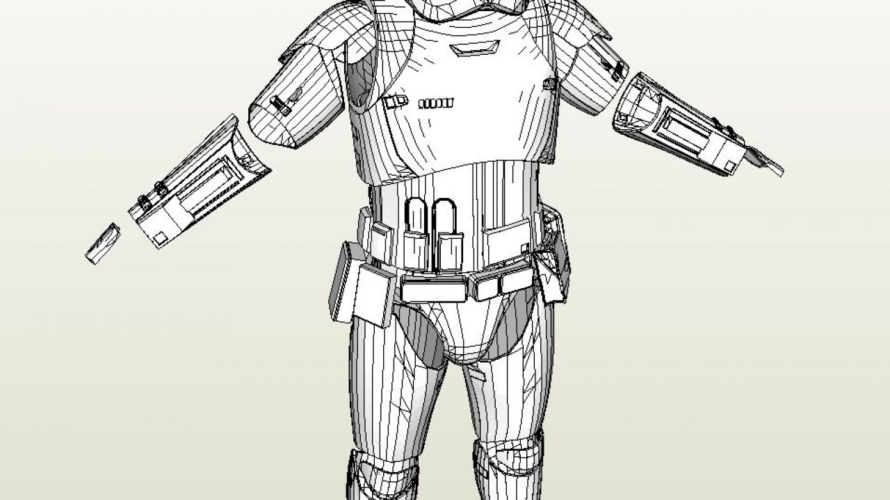 Papercraft pdo file template for star wars