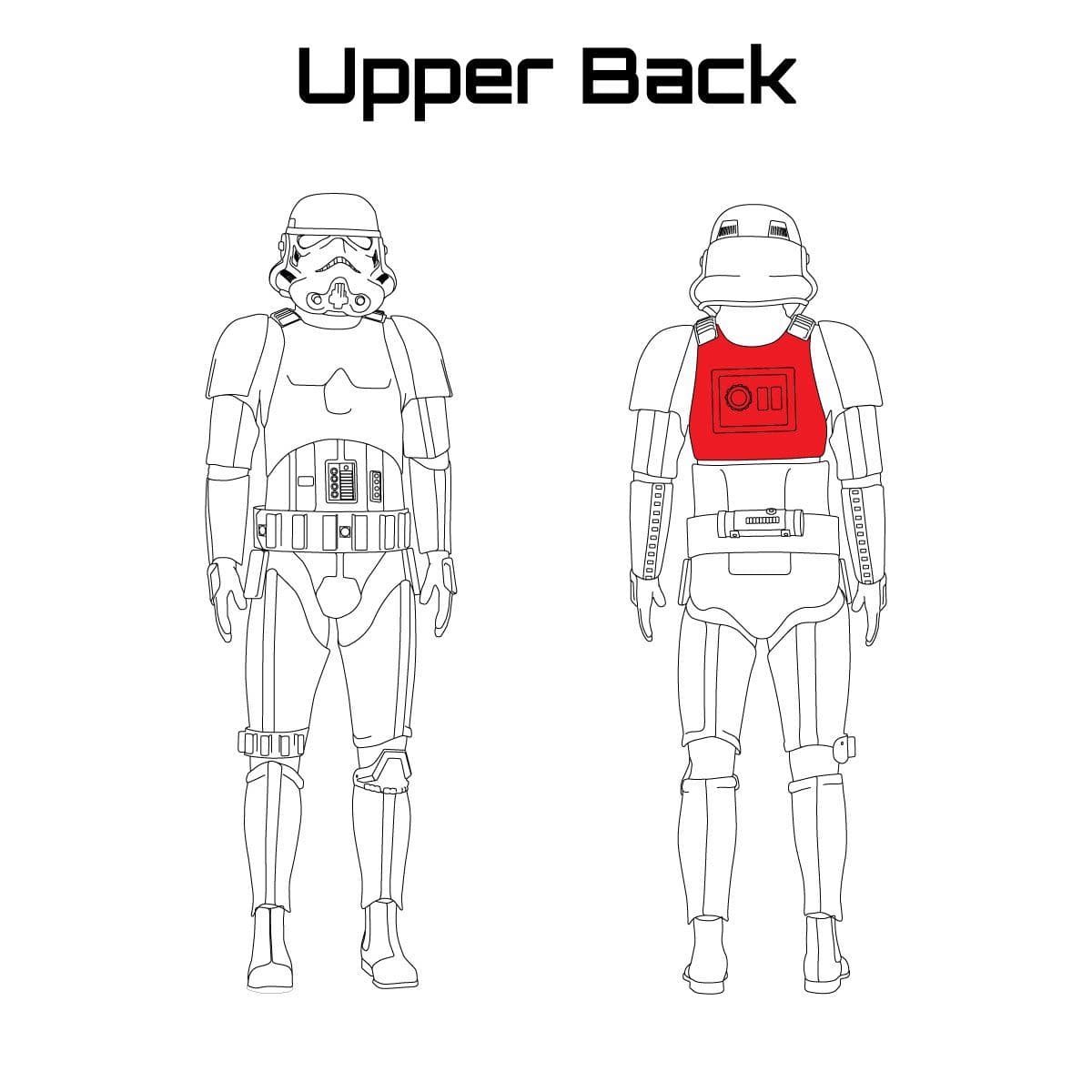 Original stormtrooper armour parts upper back