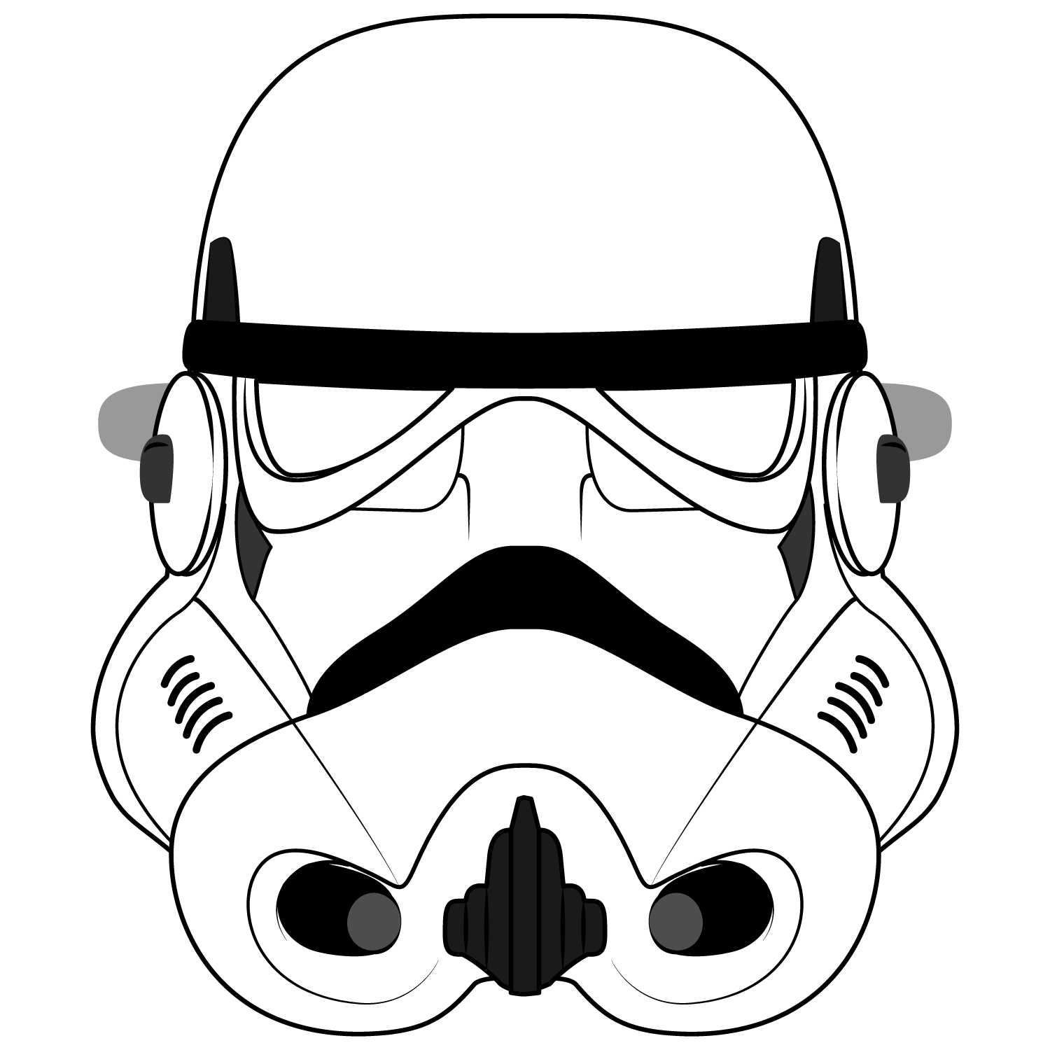 Stormtrooper mask template free printable papercraft templates