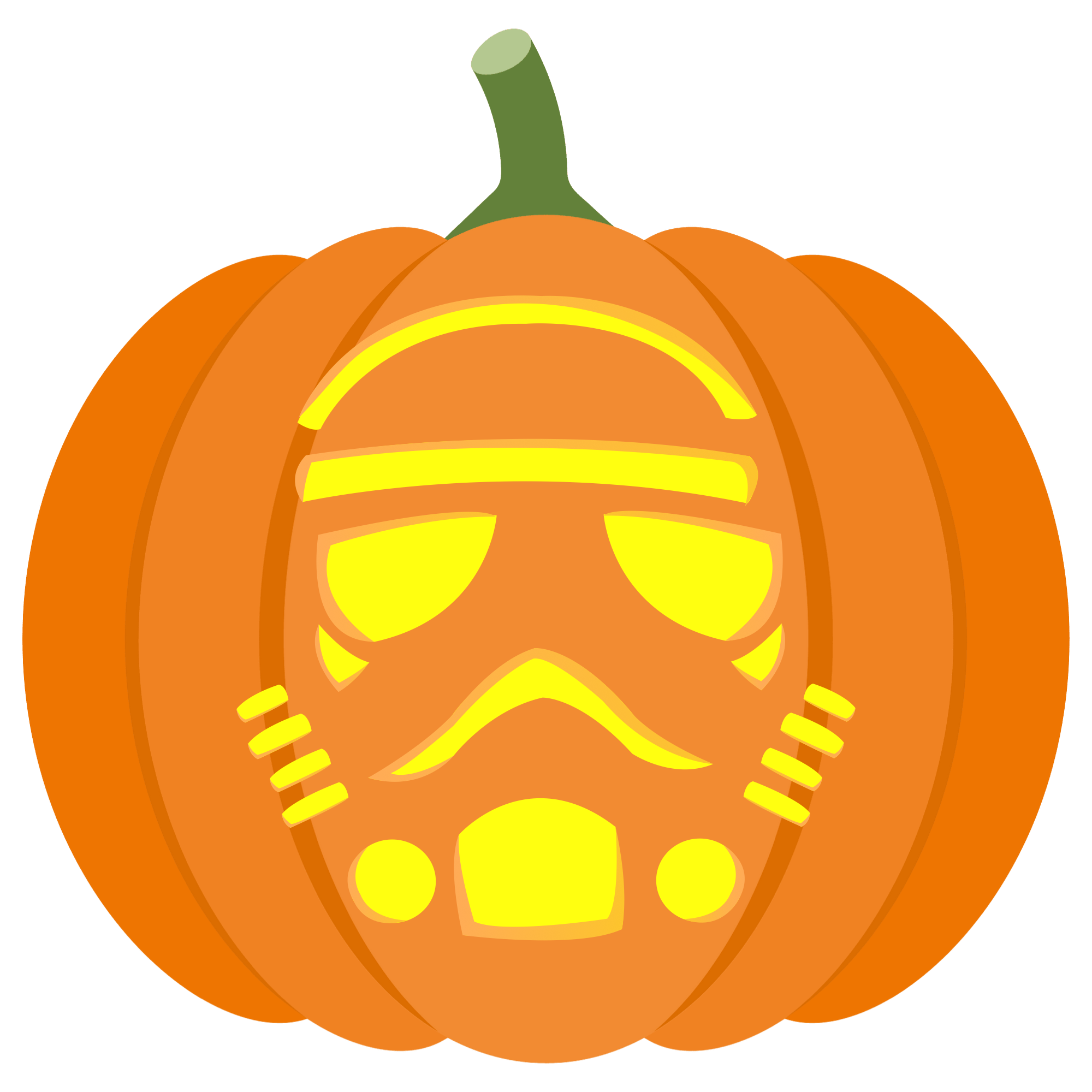 Imperial stormtroopers pumpkin stencil free printable papercraft templates