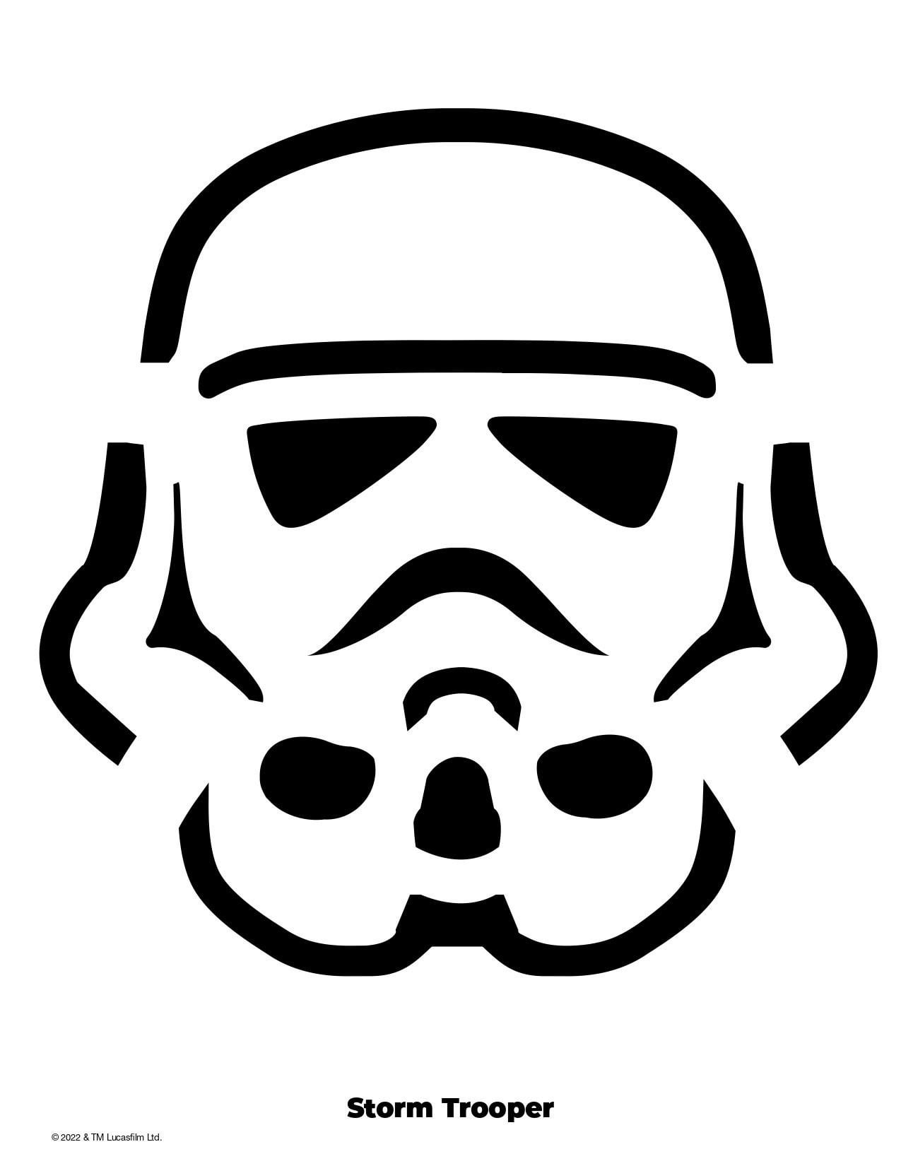 Star wars storm trooper free pumpkin stencil