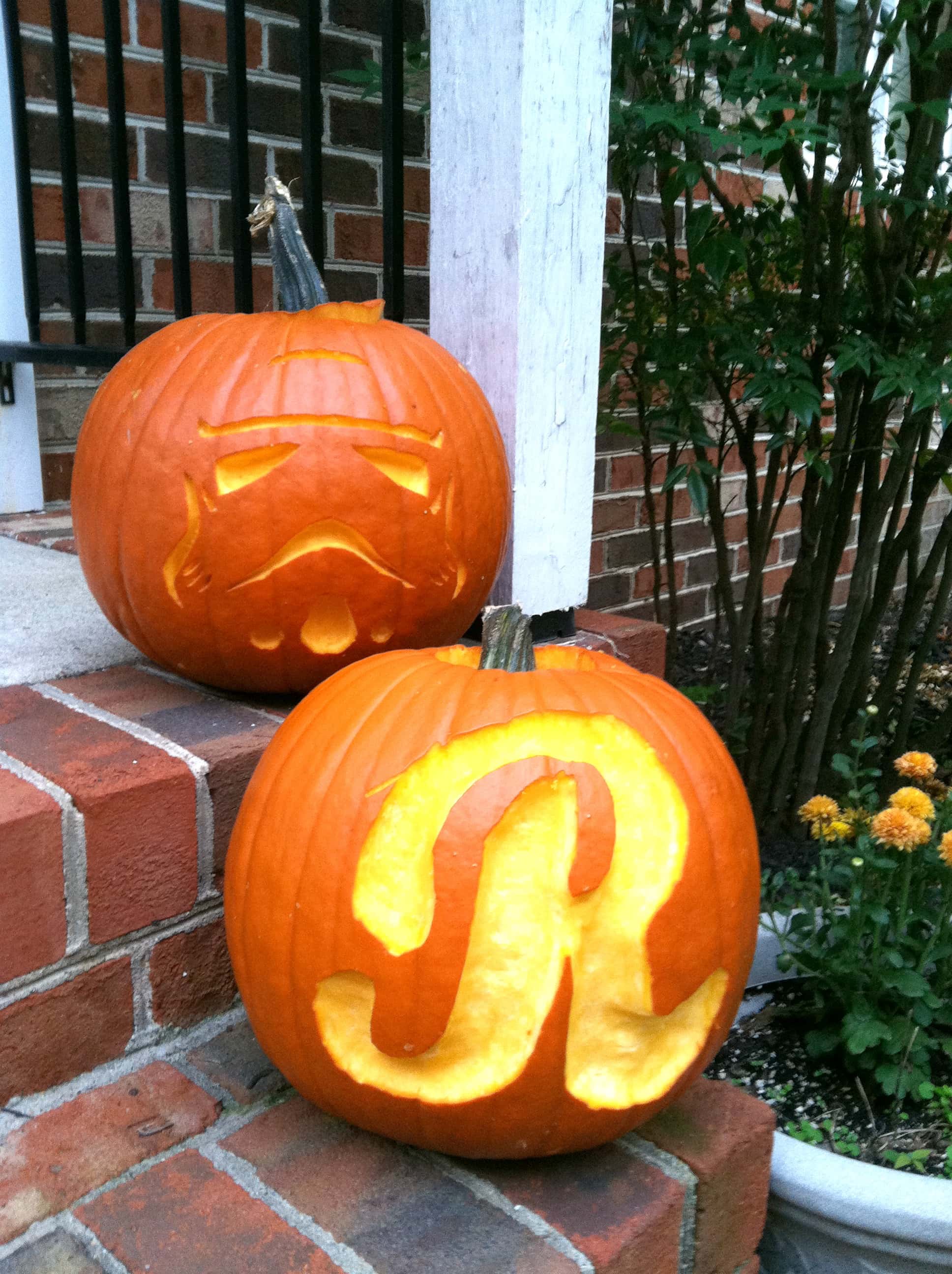 Stormtrooper pumpkin carving