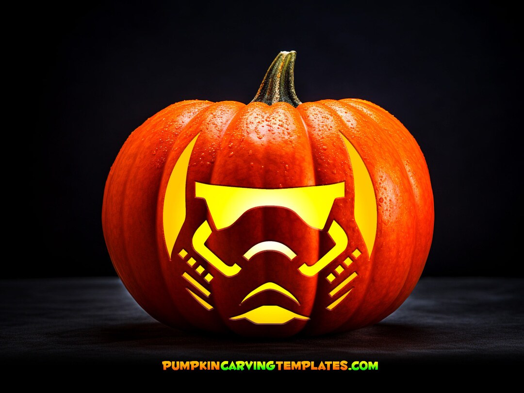 Storm trooper pumpkin stencil