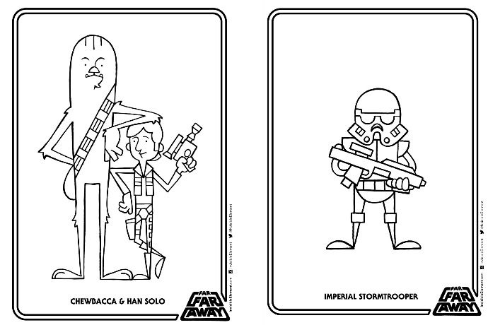 A free printable star wars coloring book