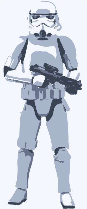 Stormtrooper stencil in layers