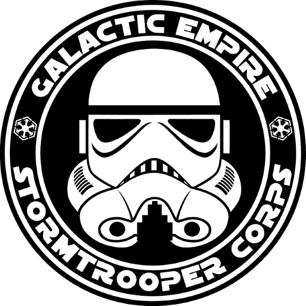 Stormtrooper galactic empire seal decal sticker