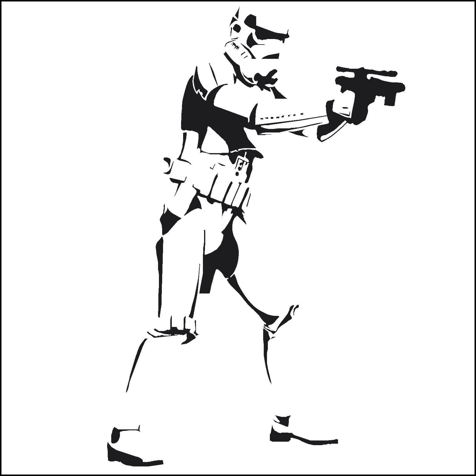 Star wars wall art sticker storm trooper xcm x inch cut vinyl decal â bespoke graphics