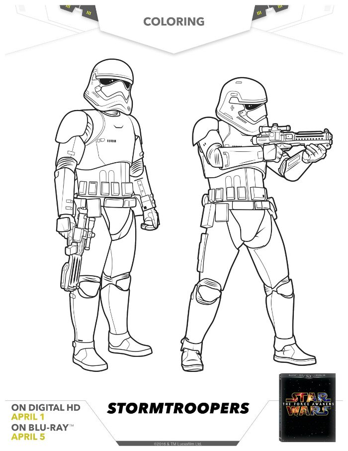 Star wars stormtroopers coloring page