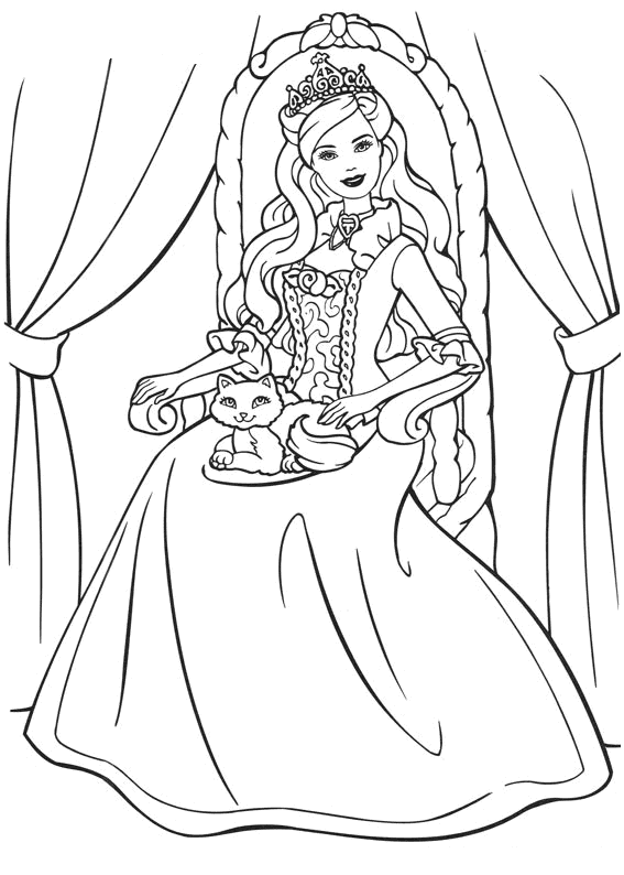 Princess and the pauper storybook coloring page game for kids