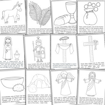 The easter story coloring pages and posters holy week activities