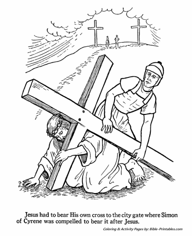 Easter bible coloring page bible