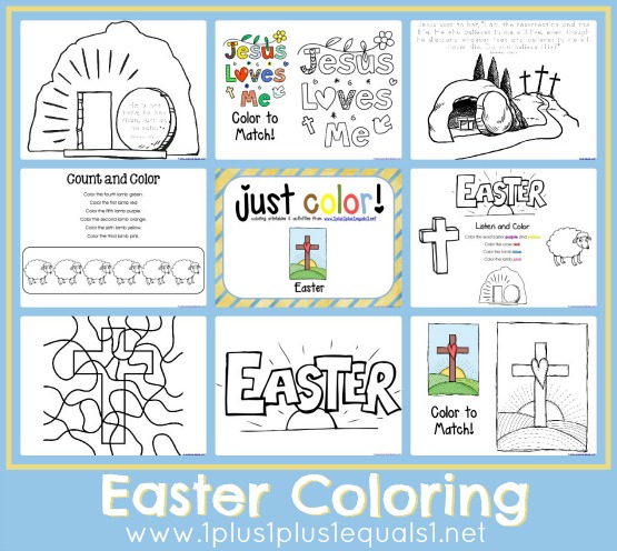 Free easter coloring pages worksheets printables lapbooks crafts more