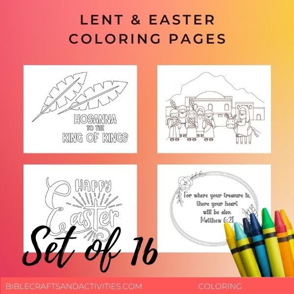 Easter story coloring pages