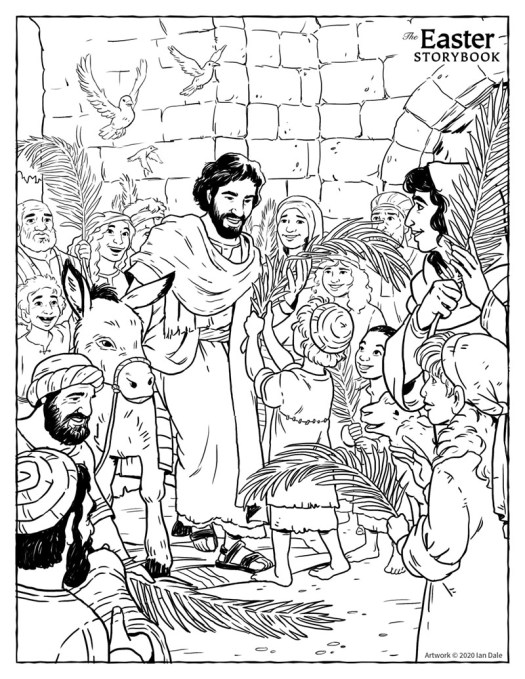 Free easter storybook coloring pages â the advent storybook collection