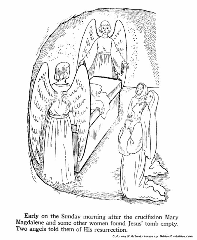 Easter bible coloring page bible