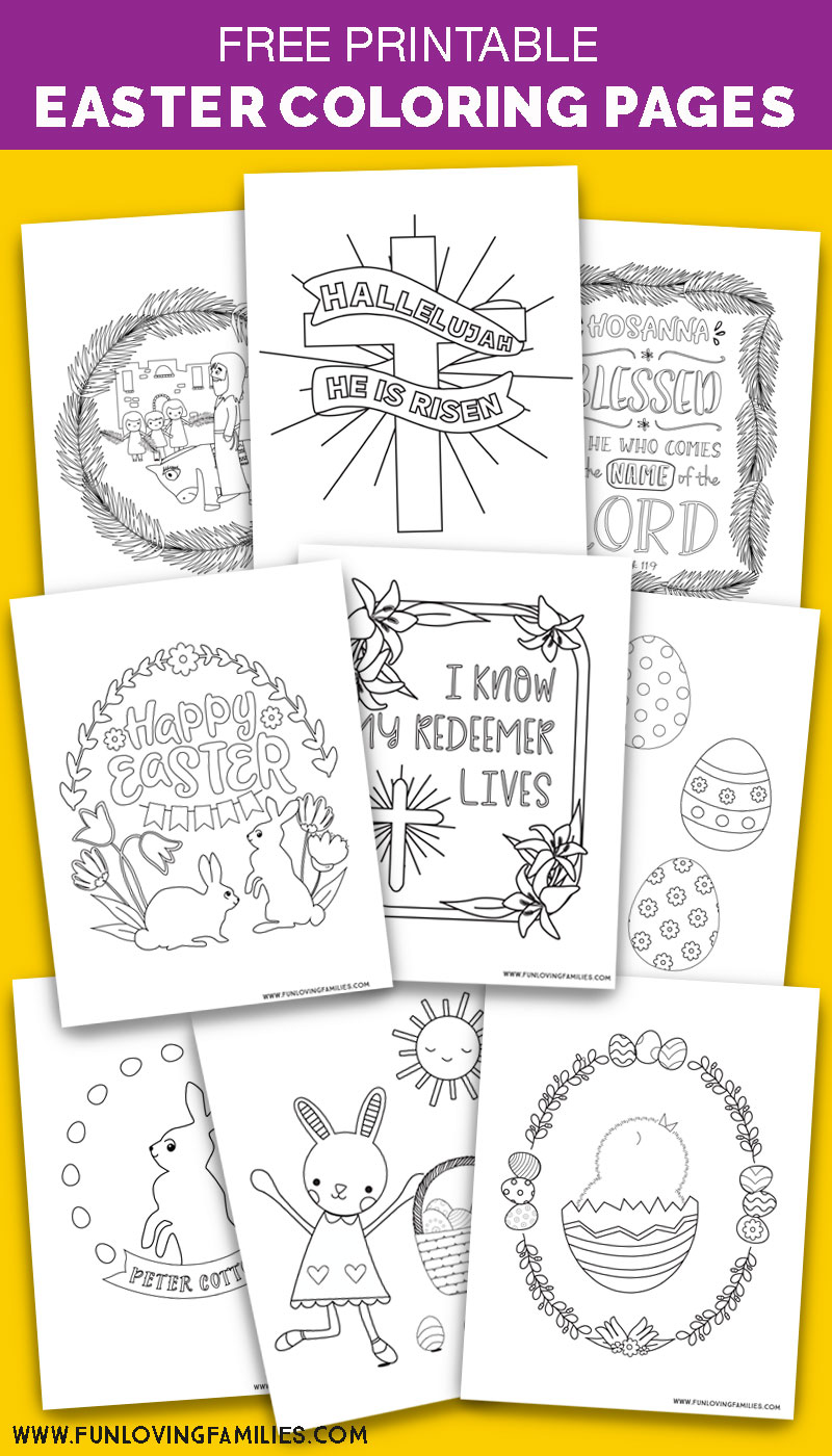 Easter coloring pages for kids free printables