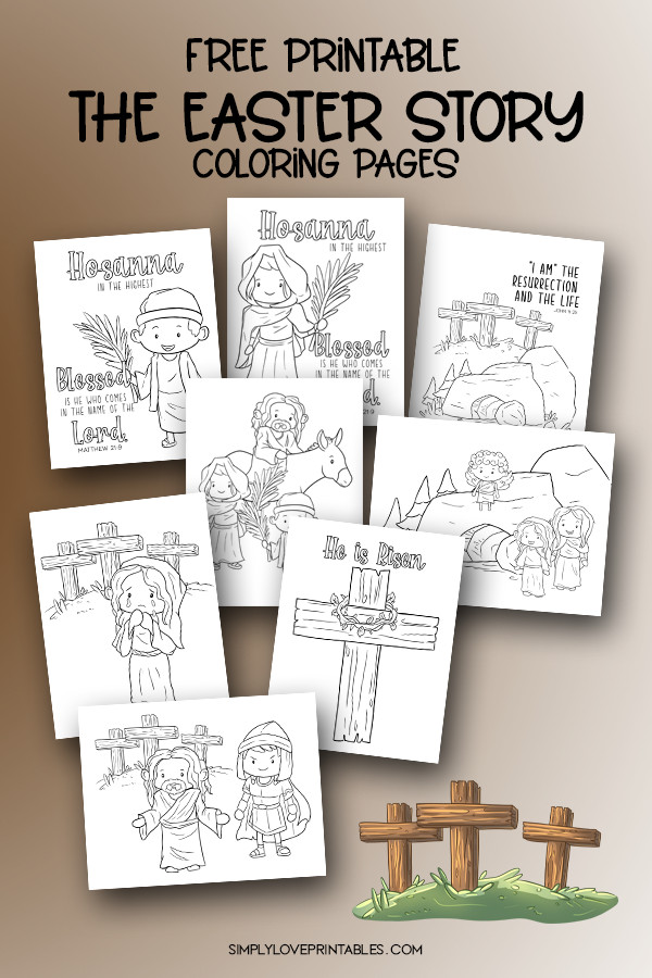 Free printable easter story coloring pages