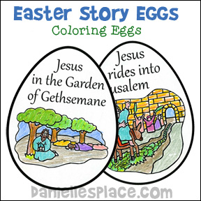 Large easter story eggs for coloring