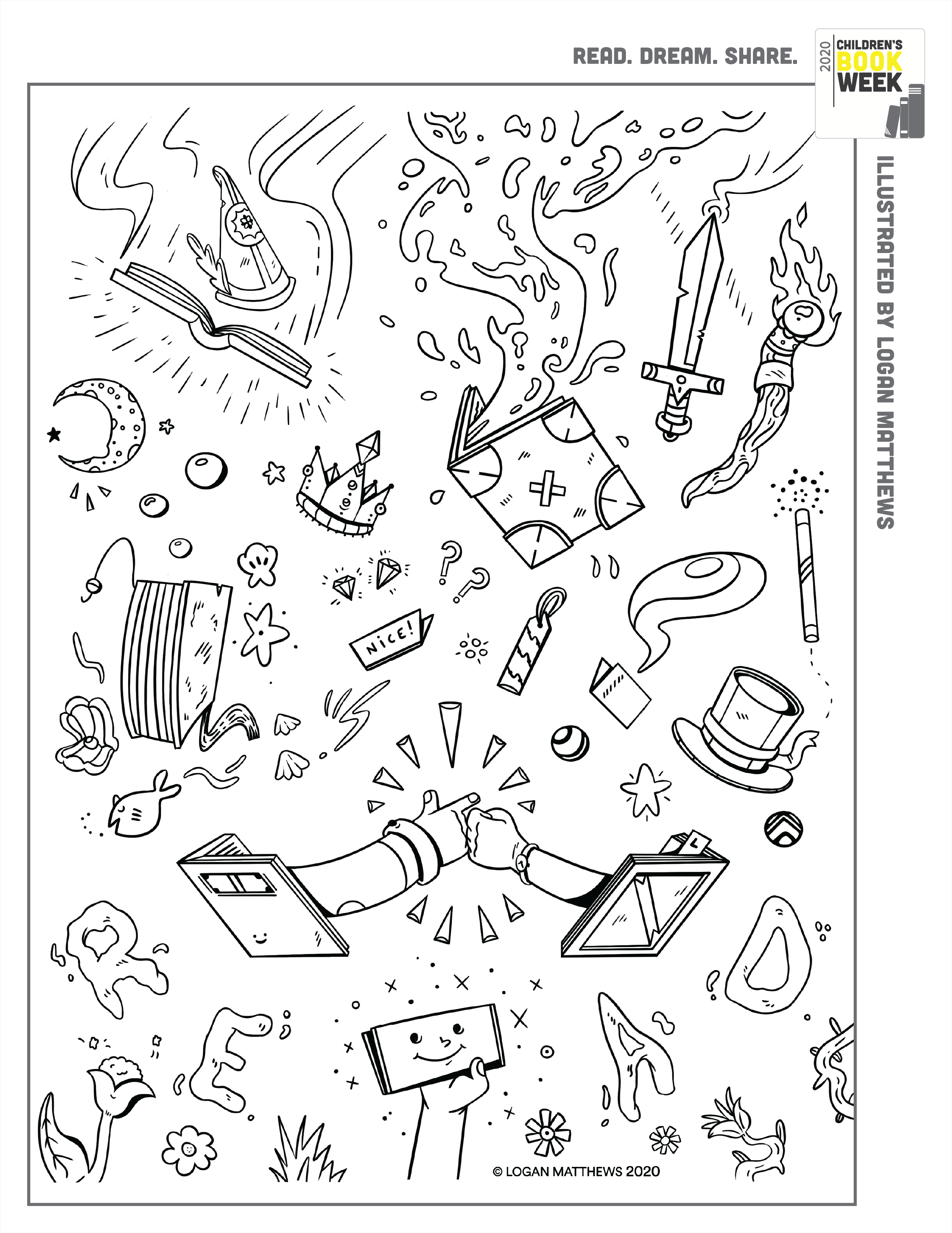 Coloring book pages â every child a reader