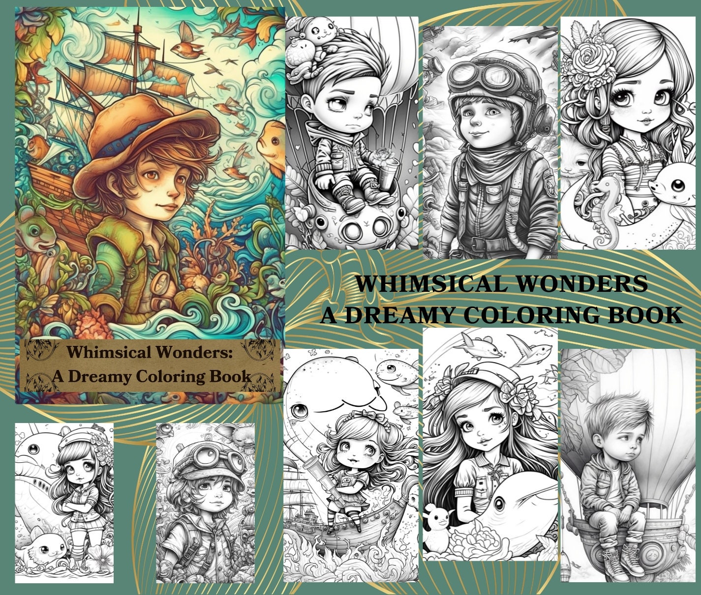 Whimsical wonders a dreamy coloring book coloring pages for adults a