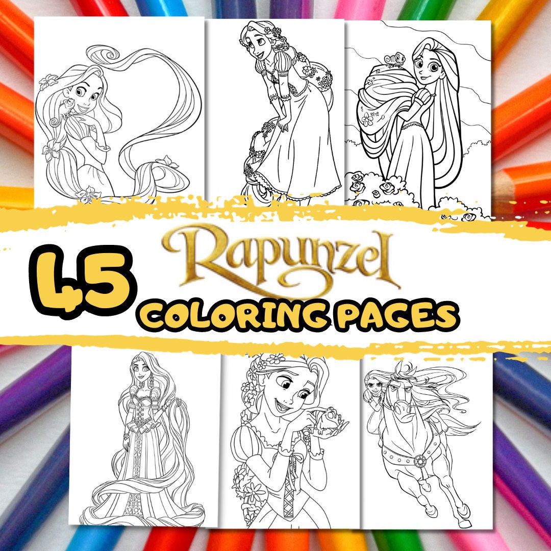 Rapunzel coloring pages coloring book for kid printable coloring pages coloring pages for adult cartoon coloring book for kids