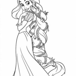 Rapunzel coloring pages printable for free download