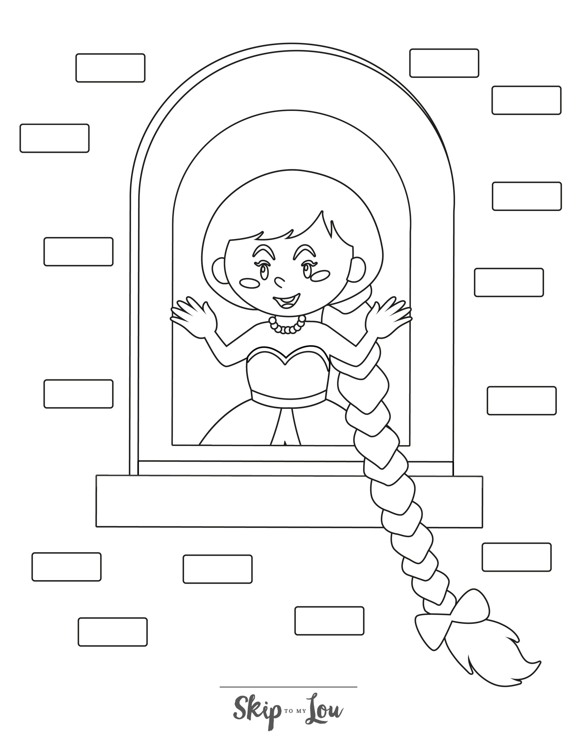 Rapunzel coloring pages