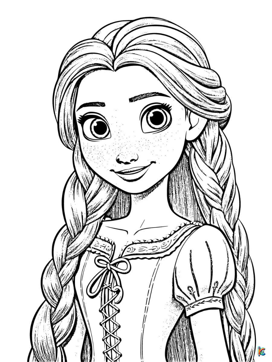 Rapunzel coloring pages â