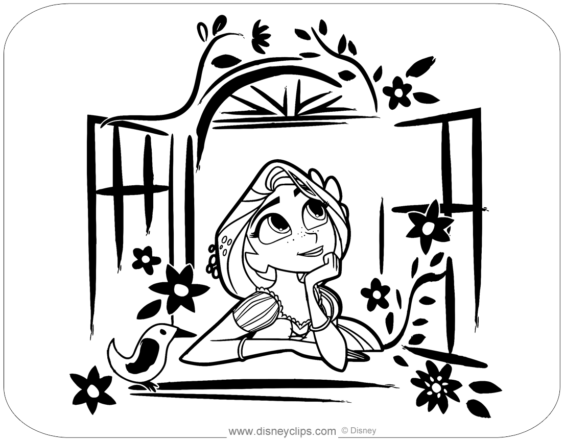 Rapunzels tangled adventure coloring pages