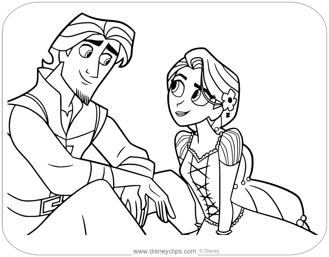 Rapunzels tangled adventure coloring pages