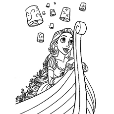 Beautiful rapunzel coloring pages for your little girl