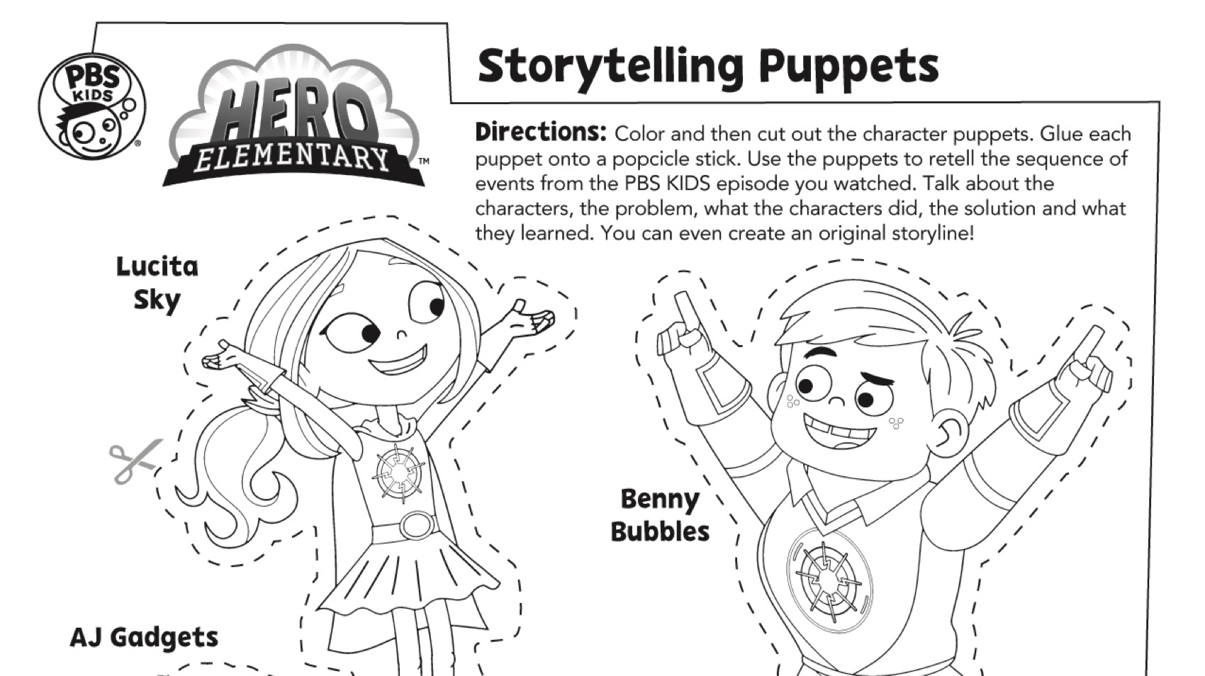 Storytelling puppets kids coloring pages kids for parents