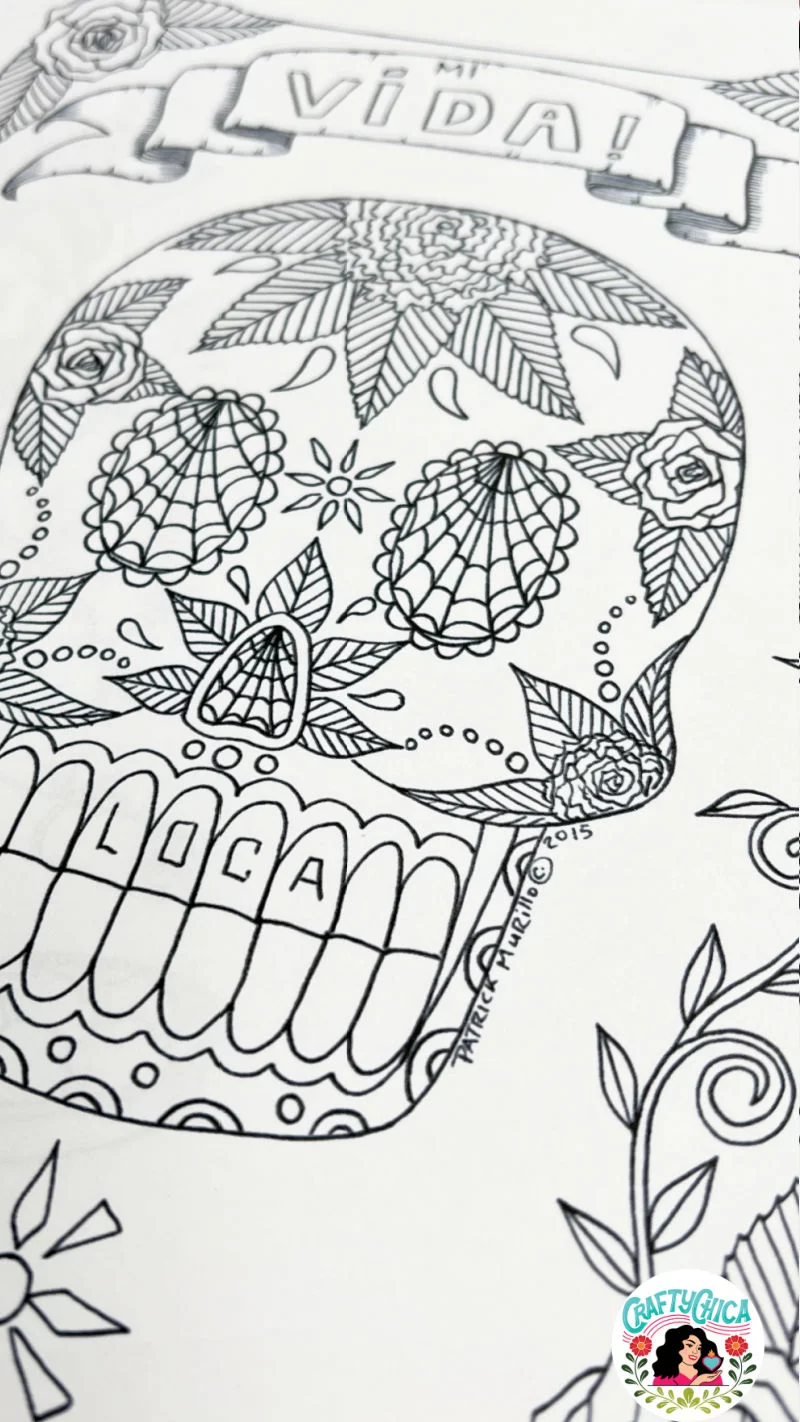 Free day of the dead coloring pages