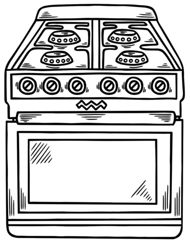 Stove coloring page free printable coloring pages