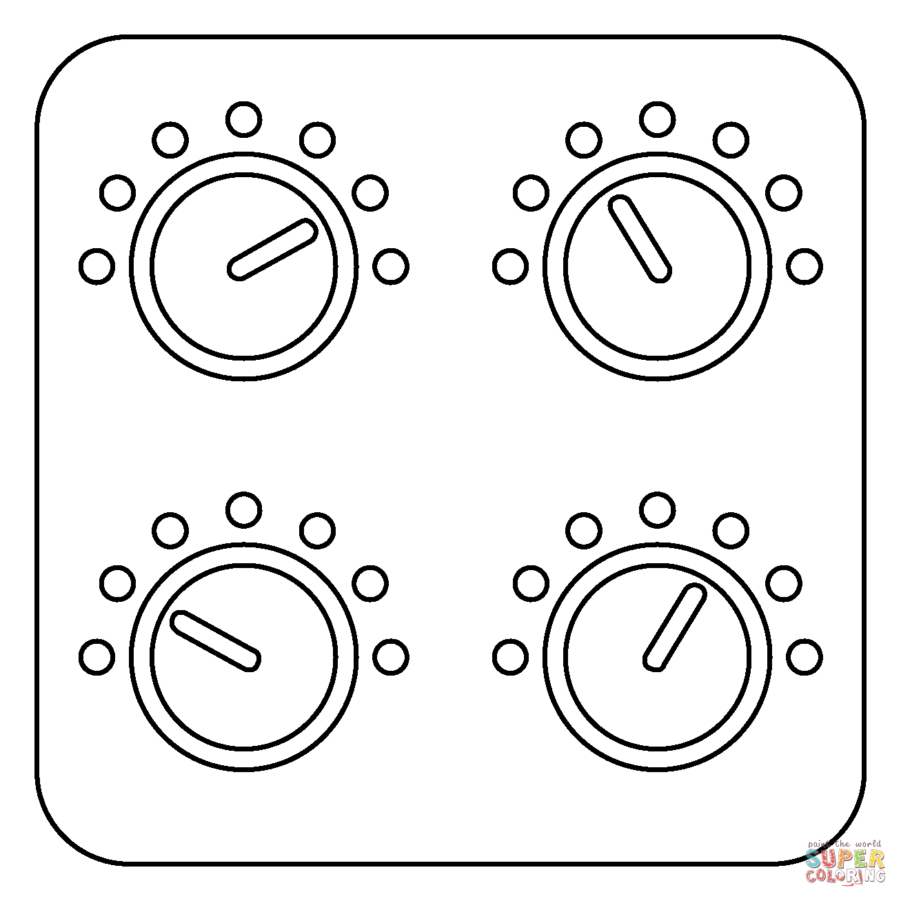 Stove emoji coloring pages