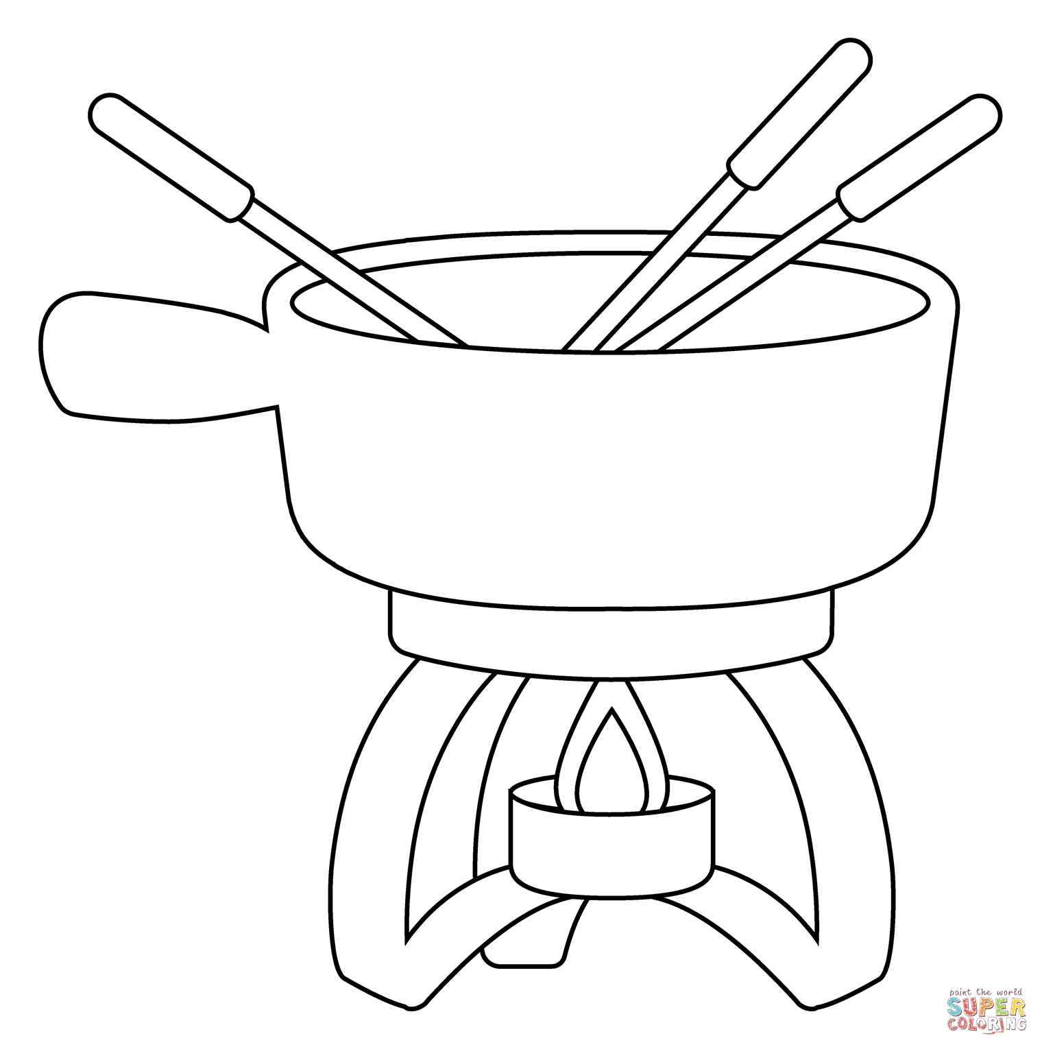 Fondue emoji coloring page free printable coloring pages