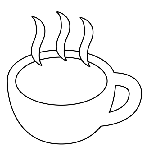 Hot beverage emoji coloring page free printable coloring pages