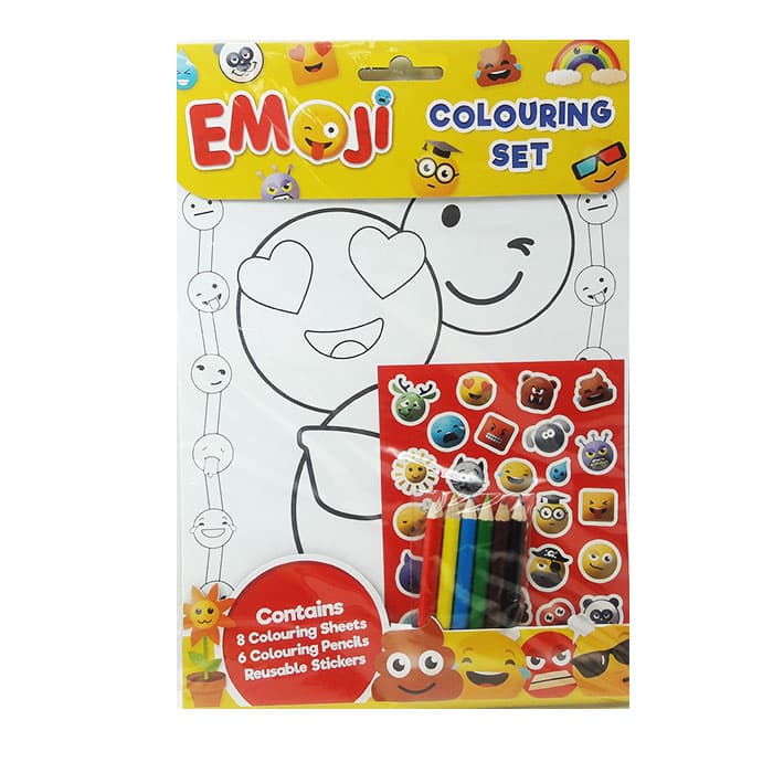 Emoji colouring set