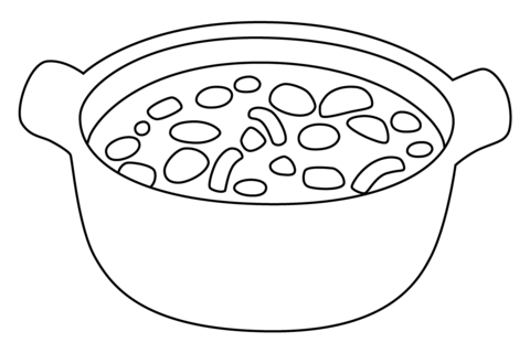 Pot of food emoji coloring page free printable coloring pages