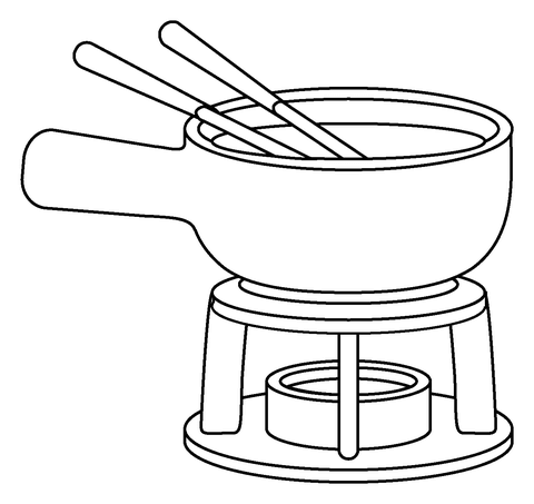 Fondue emoji coloring page free printable coloring pages