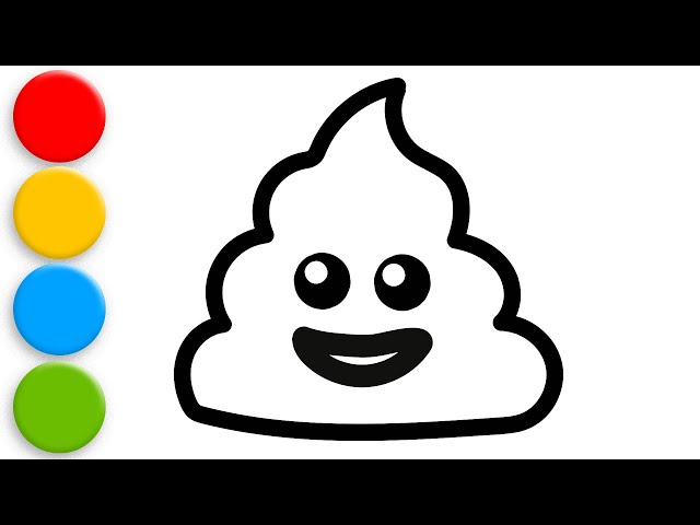 How to draw silly funny poop